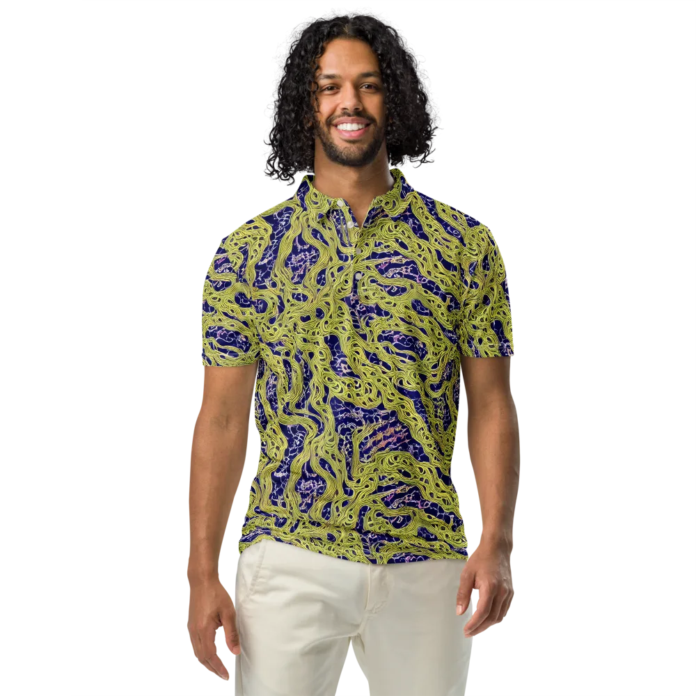 Midnight Marrow on Men's Slim Fit Polo Shirt — Front