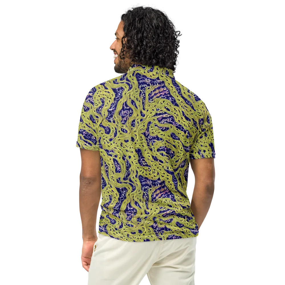 Midnight Marrow on Men's Slim Fit Polo Shirt — Back