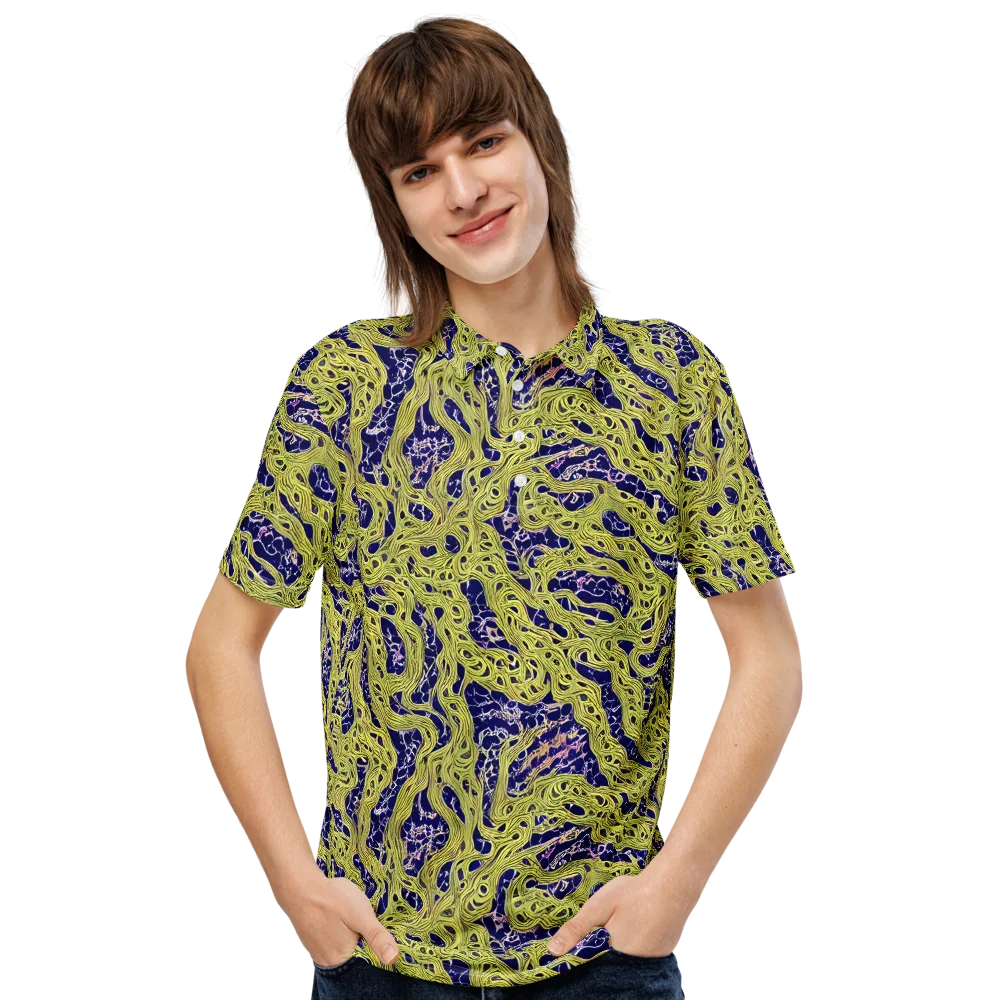Midnight Marrow on Men's Slim Fit Polo Shirt — Front