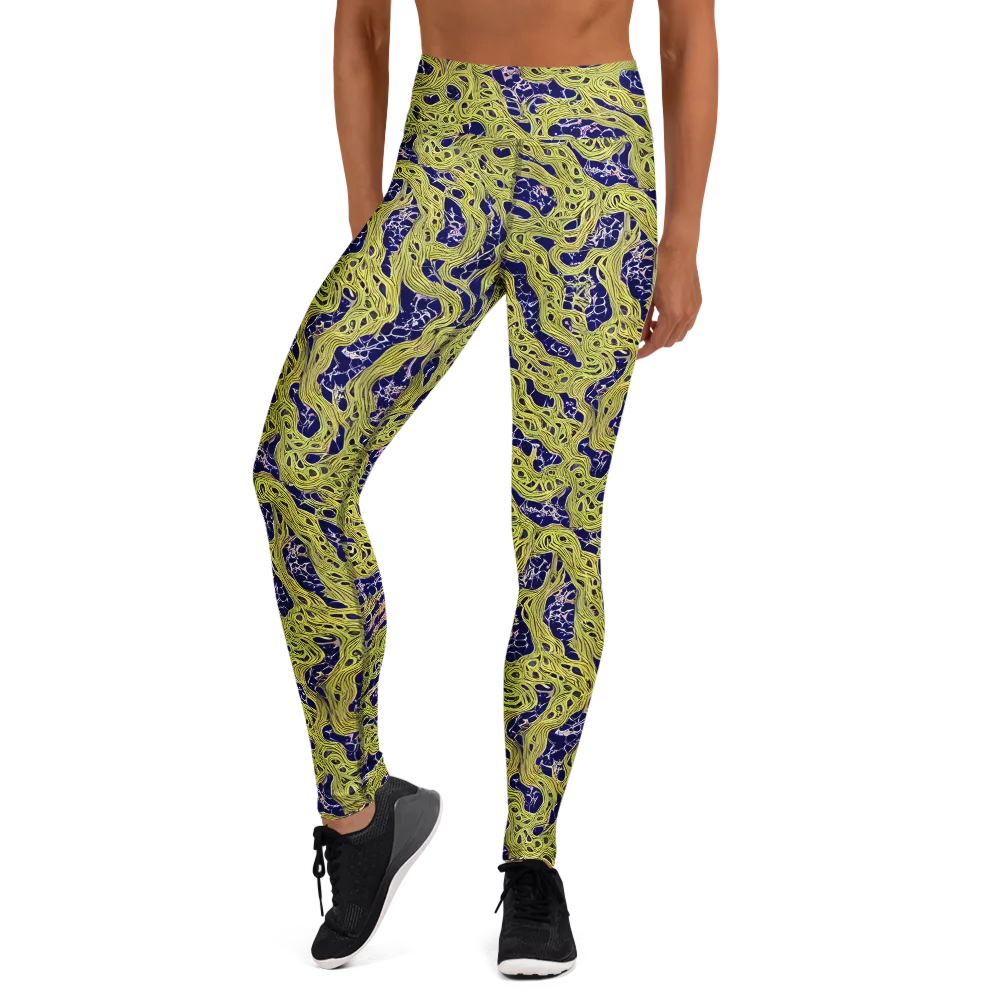 Midnight Marrow on Yoga Leggings — Front