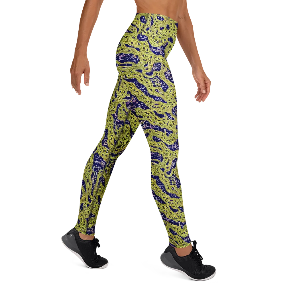 Midnight Marrow on Yoga Leggings — Right