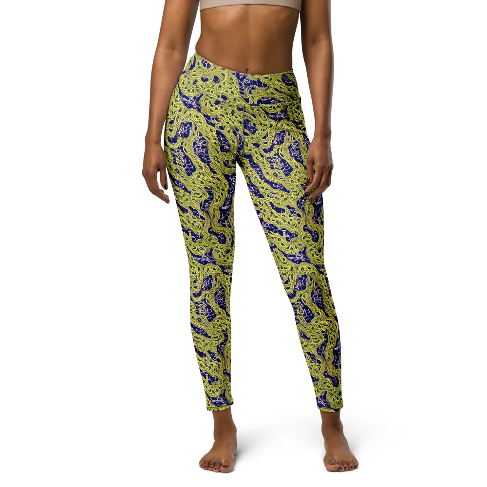 Midnight Marrow on Yoga Leggings — Front