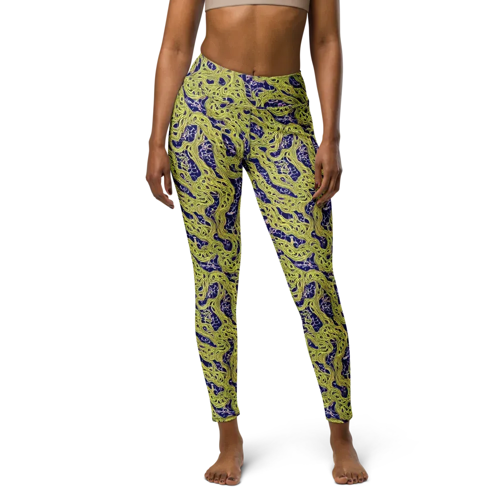 Midnight Marrow on Yoga Leggings — Front