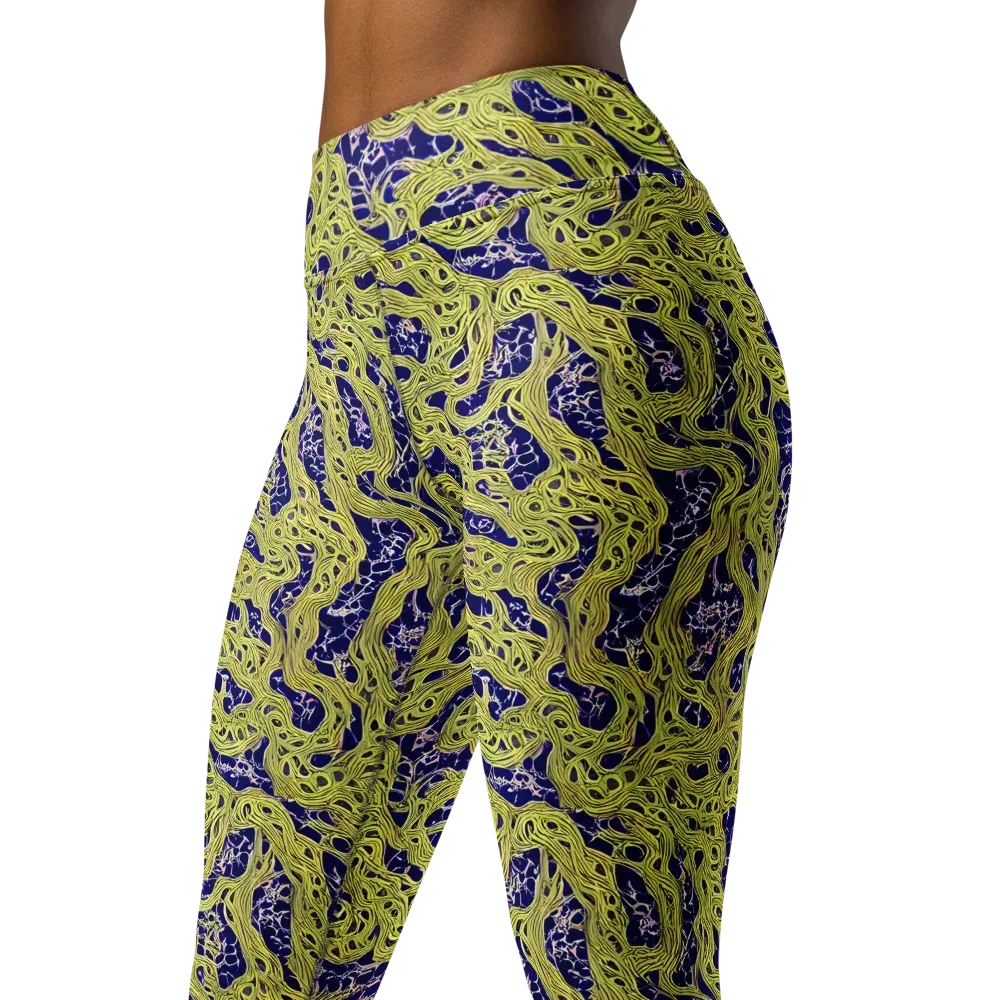Midnight Marrow on Yoga Leggings — Left Front