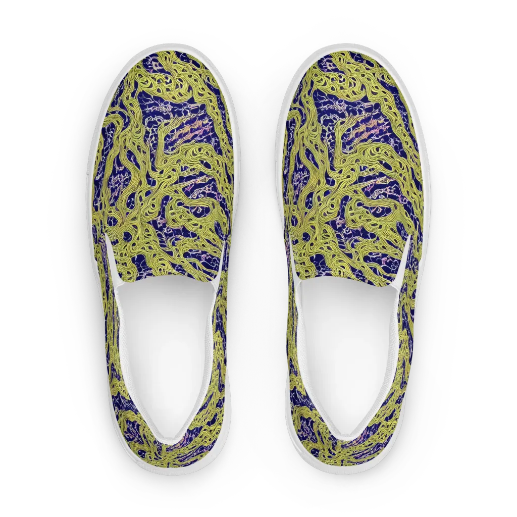 Midnight Marrow on Men's Slip-On Canvas Shoes — Front