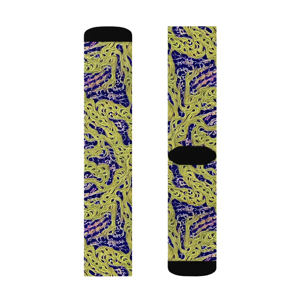 Midnight Marrow on Socks — Right Sock