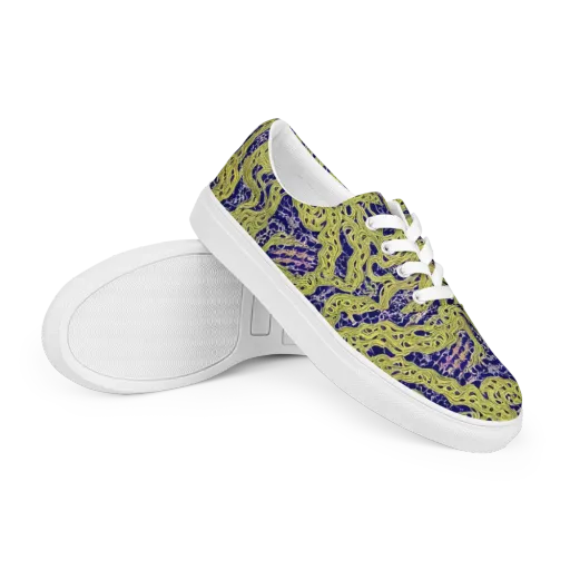 Midnight Marrow on a Men's Lace-Up Canvas Shoes