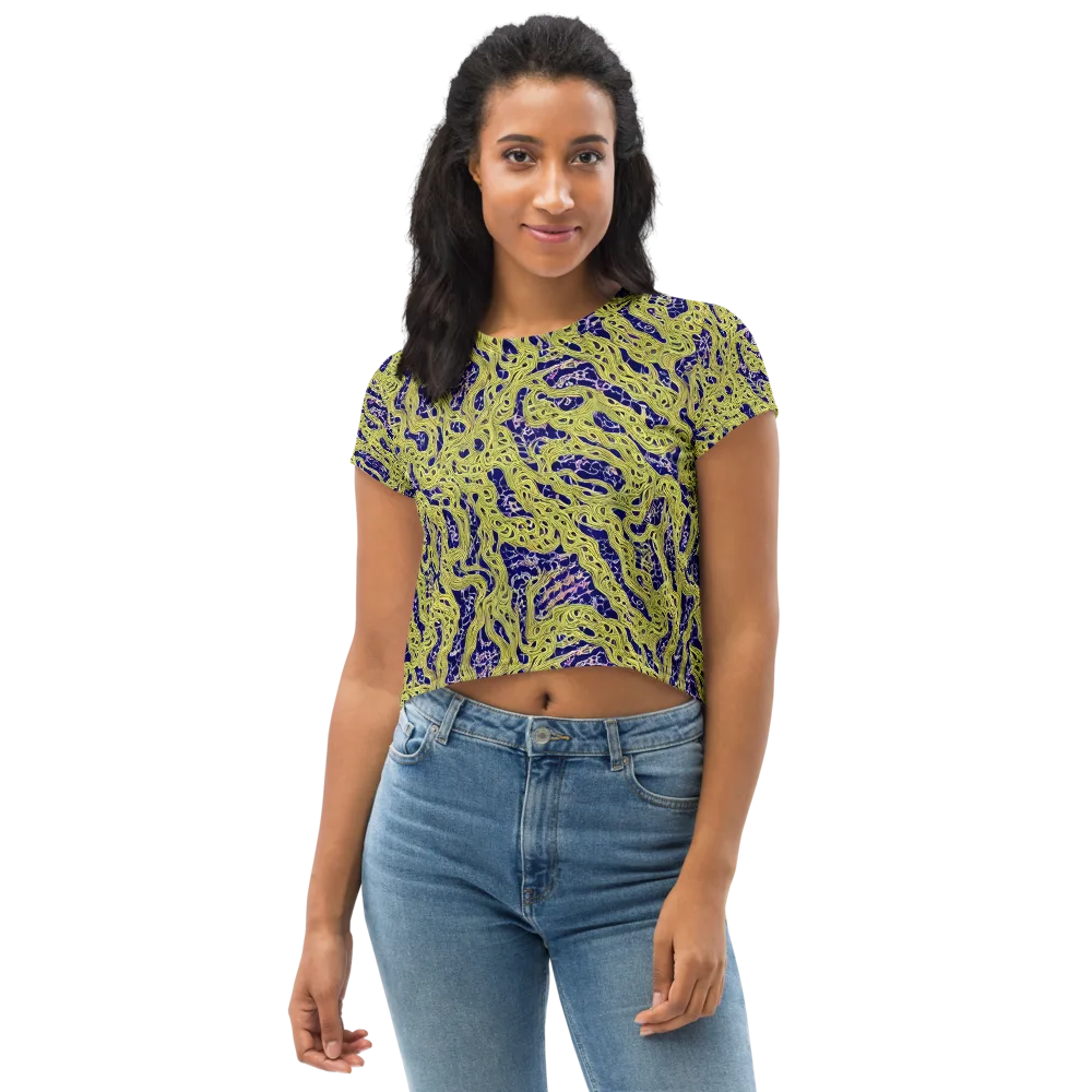 Midnight Marrow on Crop Tee — Front
