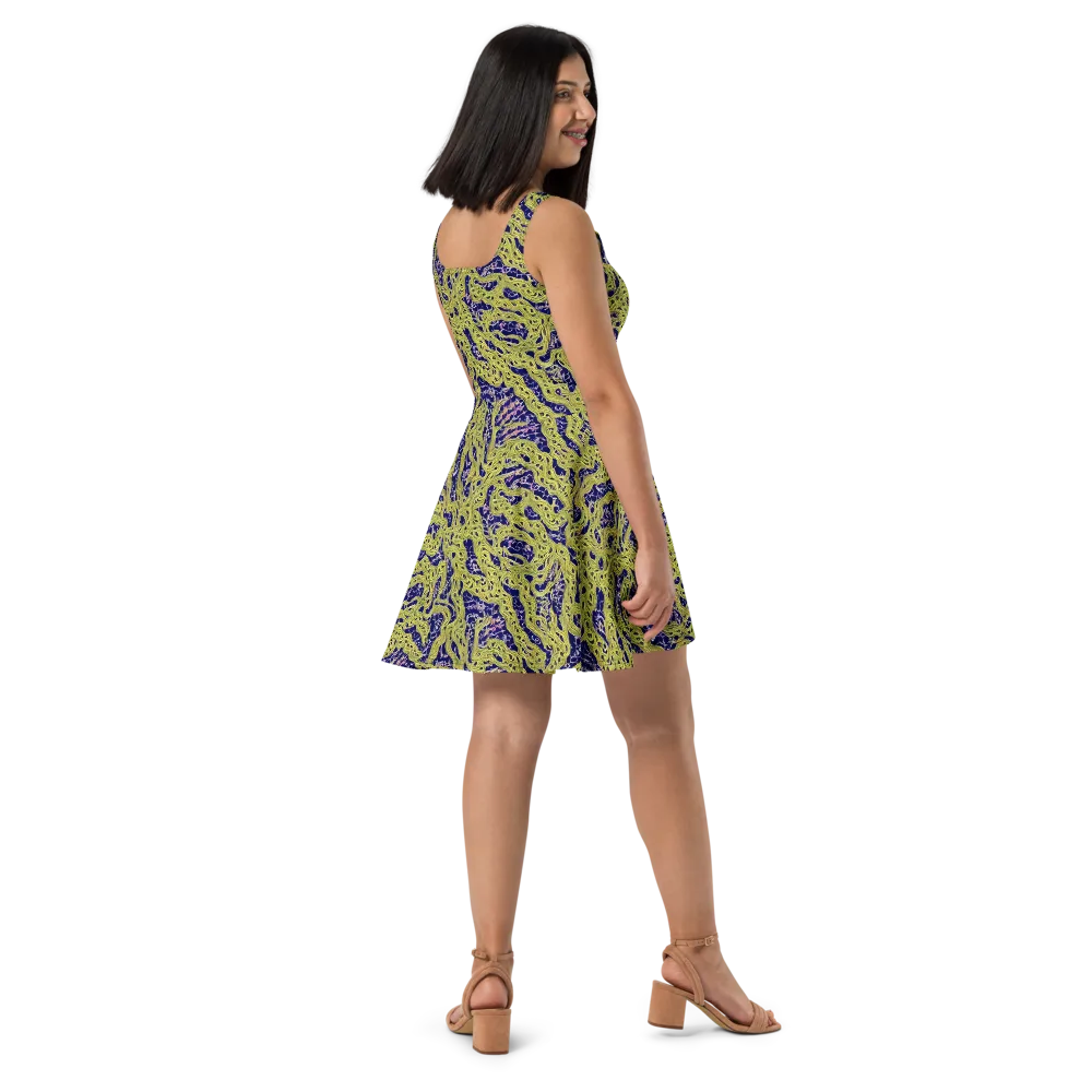 Midnight Marrow on Skater Dress — Right