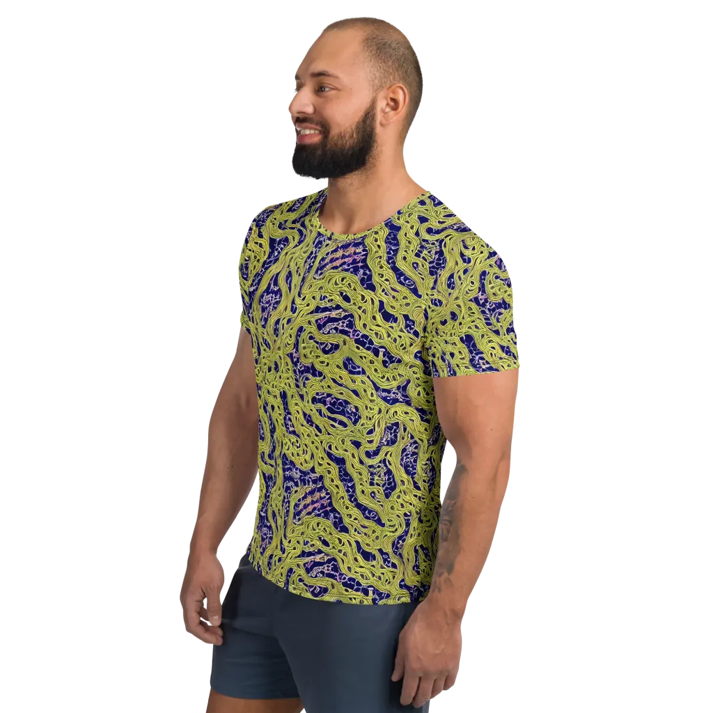 Midnight Marrow on Men's Athletic T-Shirt — Left