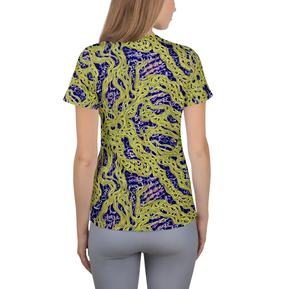 Midnight Marrow on Women's Athletic T-Shirt — Back