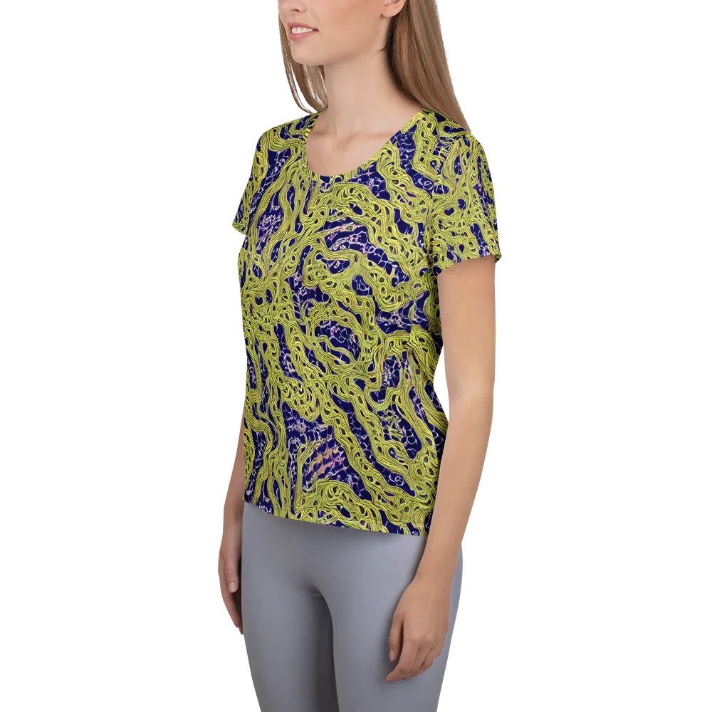 Midnight Marrow on Women's Athletic T-Shirt — Left