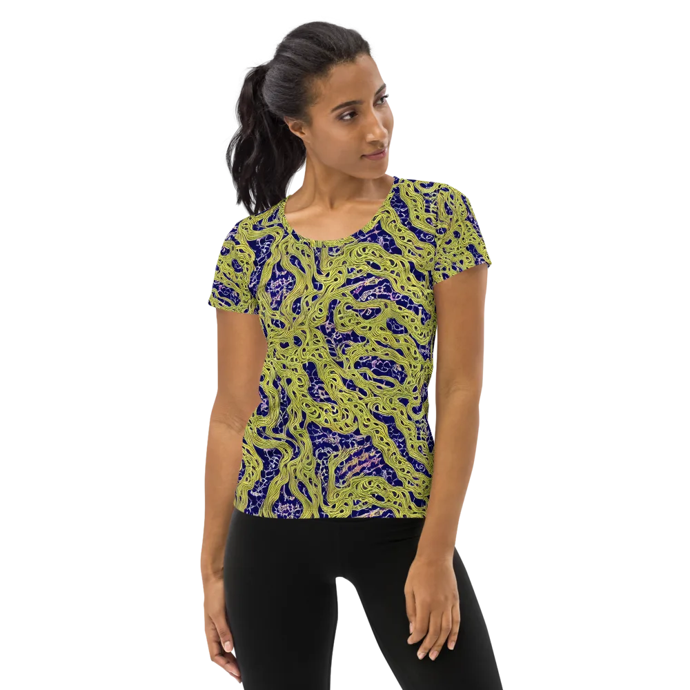 Midnight Marrow on Women's Athletic T-Shirt — Front
