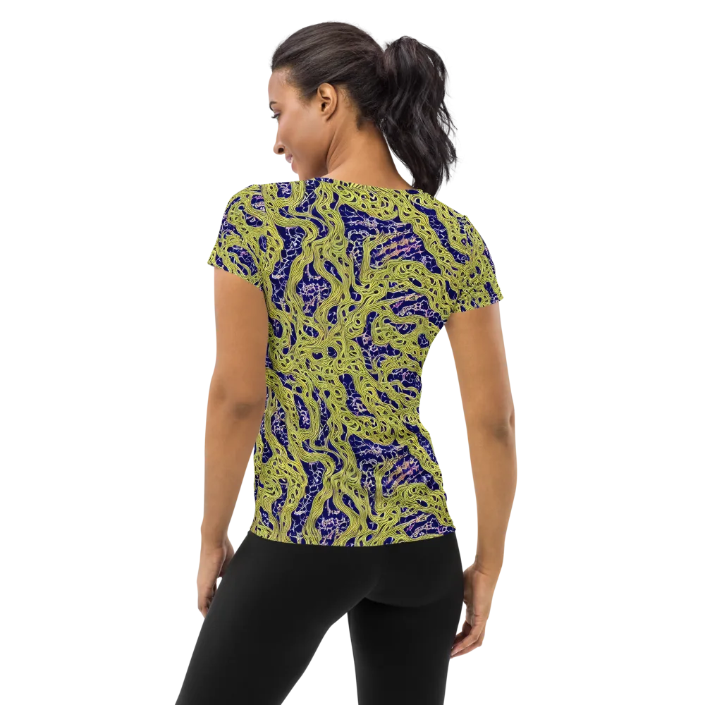 Midnight Marrow on Women's Athletic T-Shirt — Back