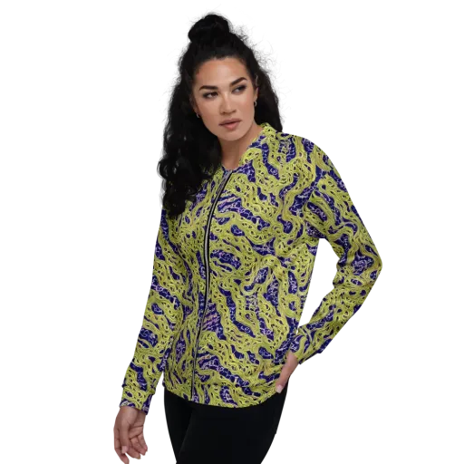 Midnight Marrow on a Bomber Jacket