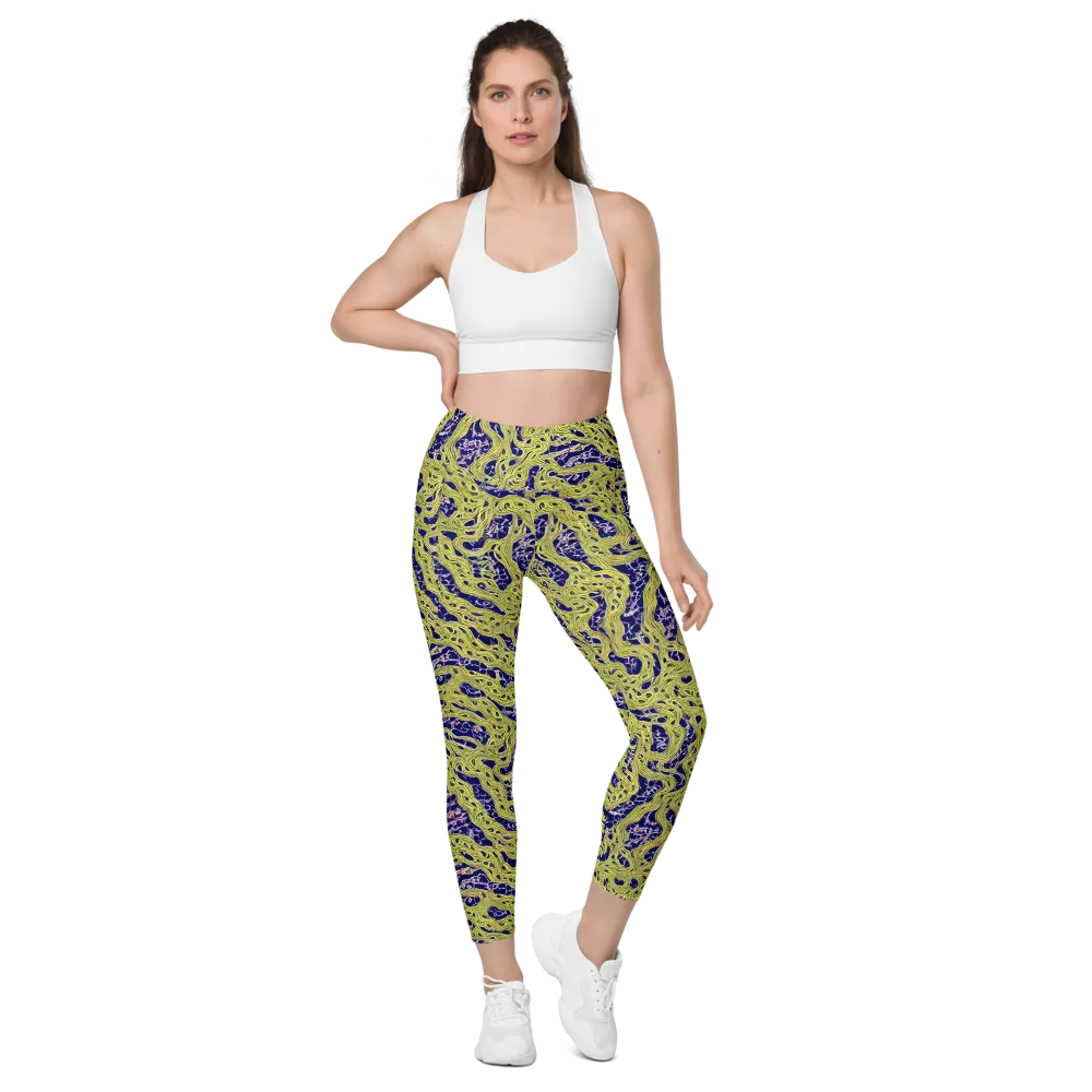 Midnight Marrow on Leggings with Pockets — Front