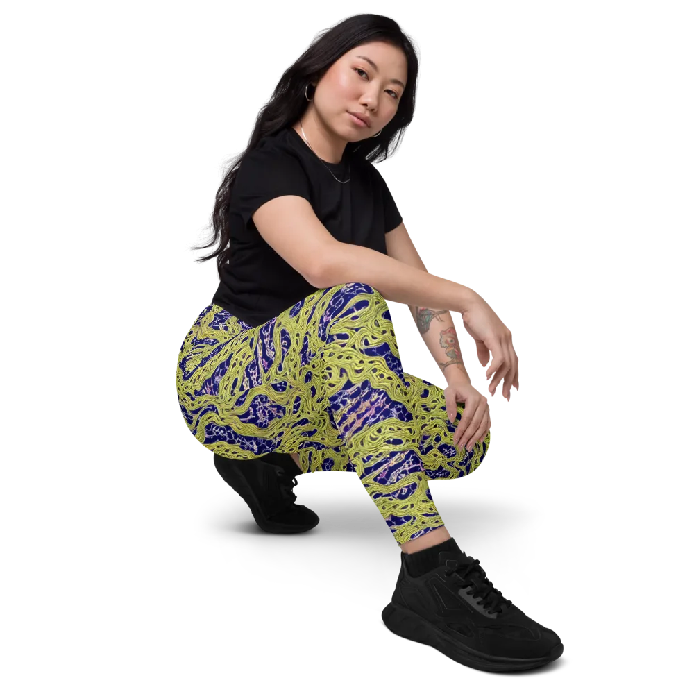 Midnight Marrow on Leggings with Pockets — Right Front