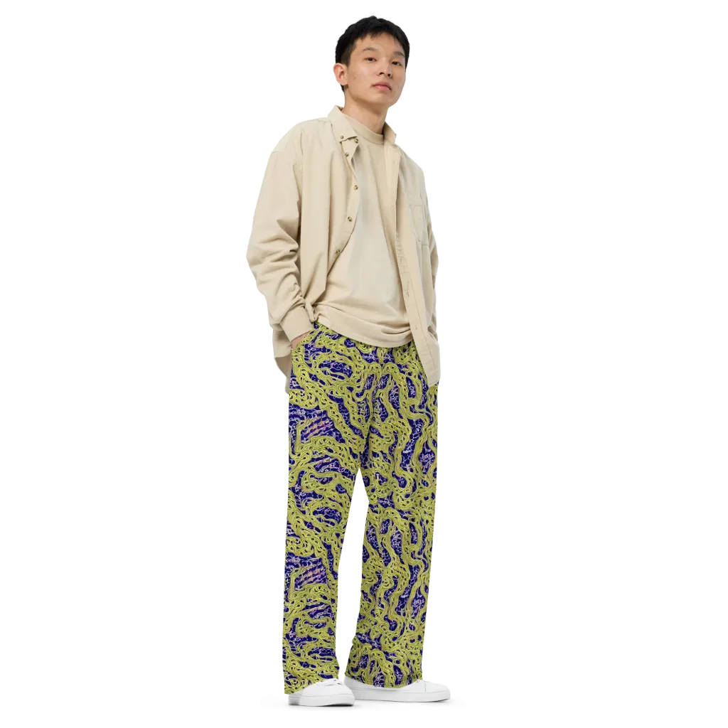 Midnight Marrow on Wide-Leg Pants — Right Front