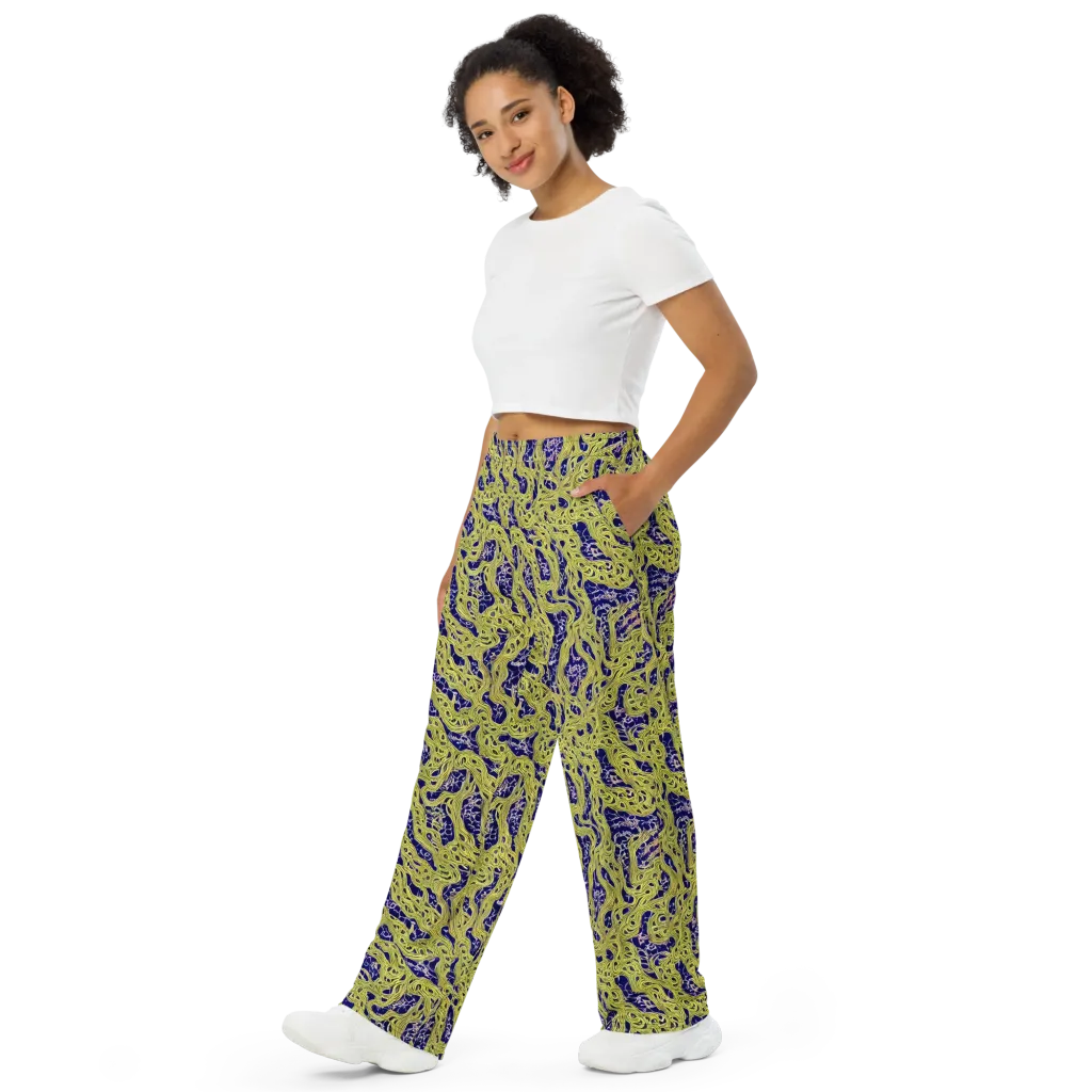 Midnight Marrow on Wide-Leg Pants — Left Front