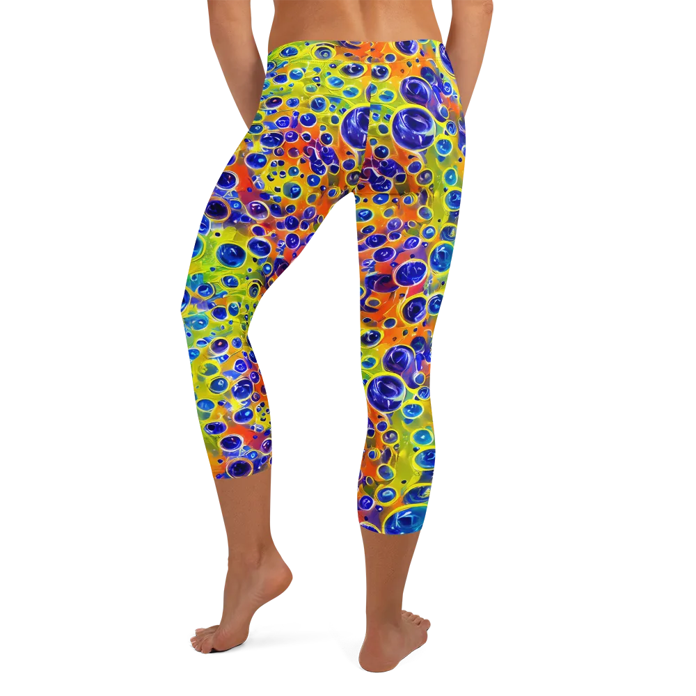 Electric Bubbles on Capri Leggings — Back