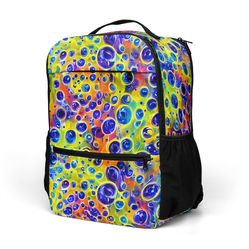 Electric Bubbles on Utility Backpack — Left Front