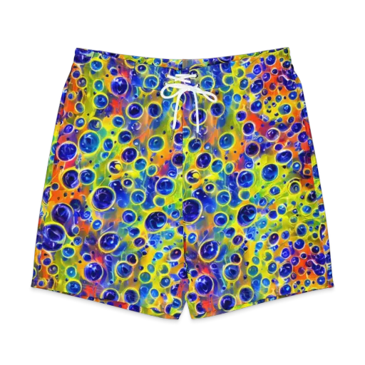 Electric Bubbles on a Men's Board Shorts