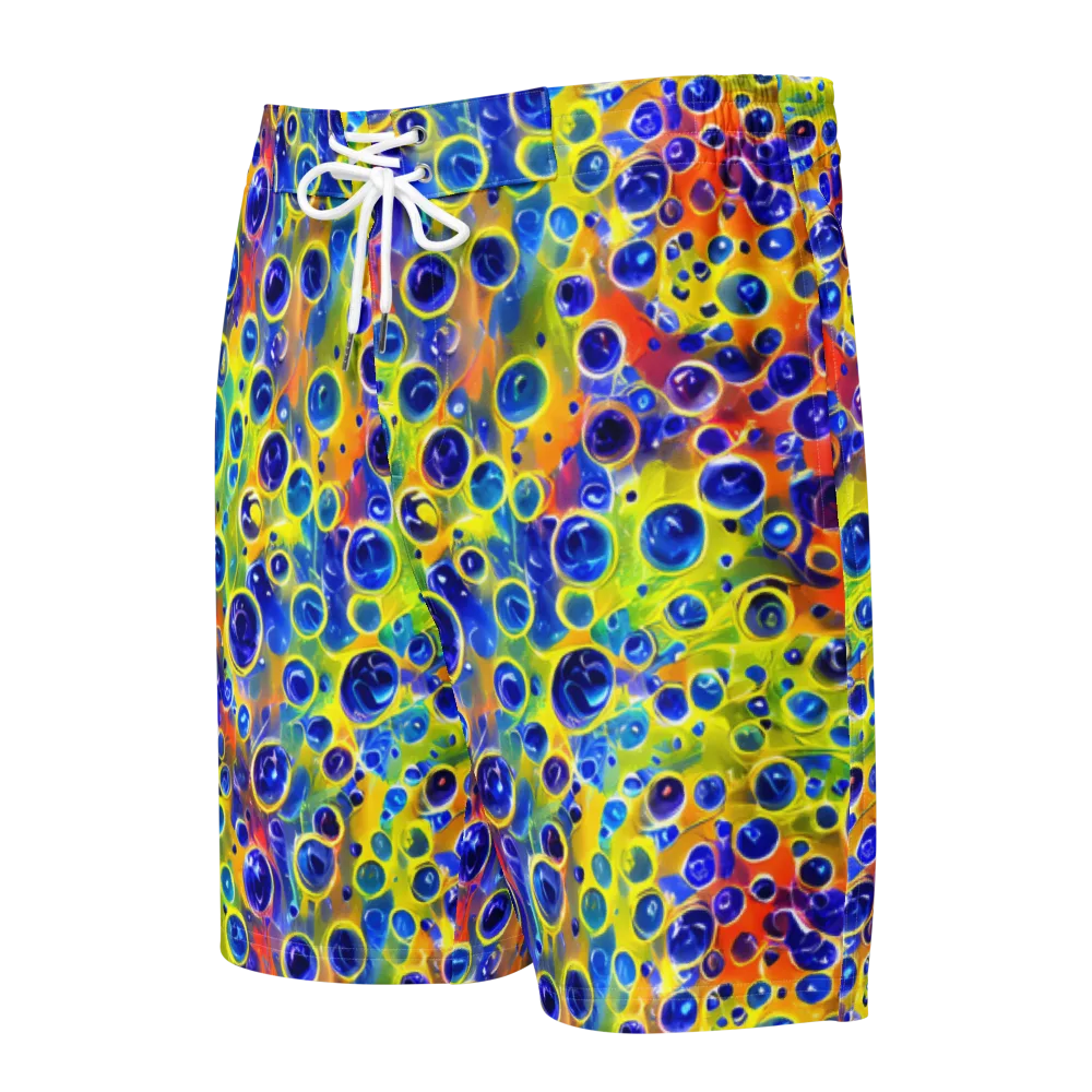 Electric Bubbles on Men's Board Shorts — Front