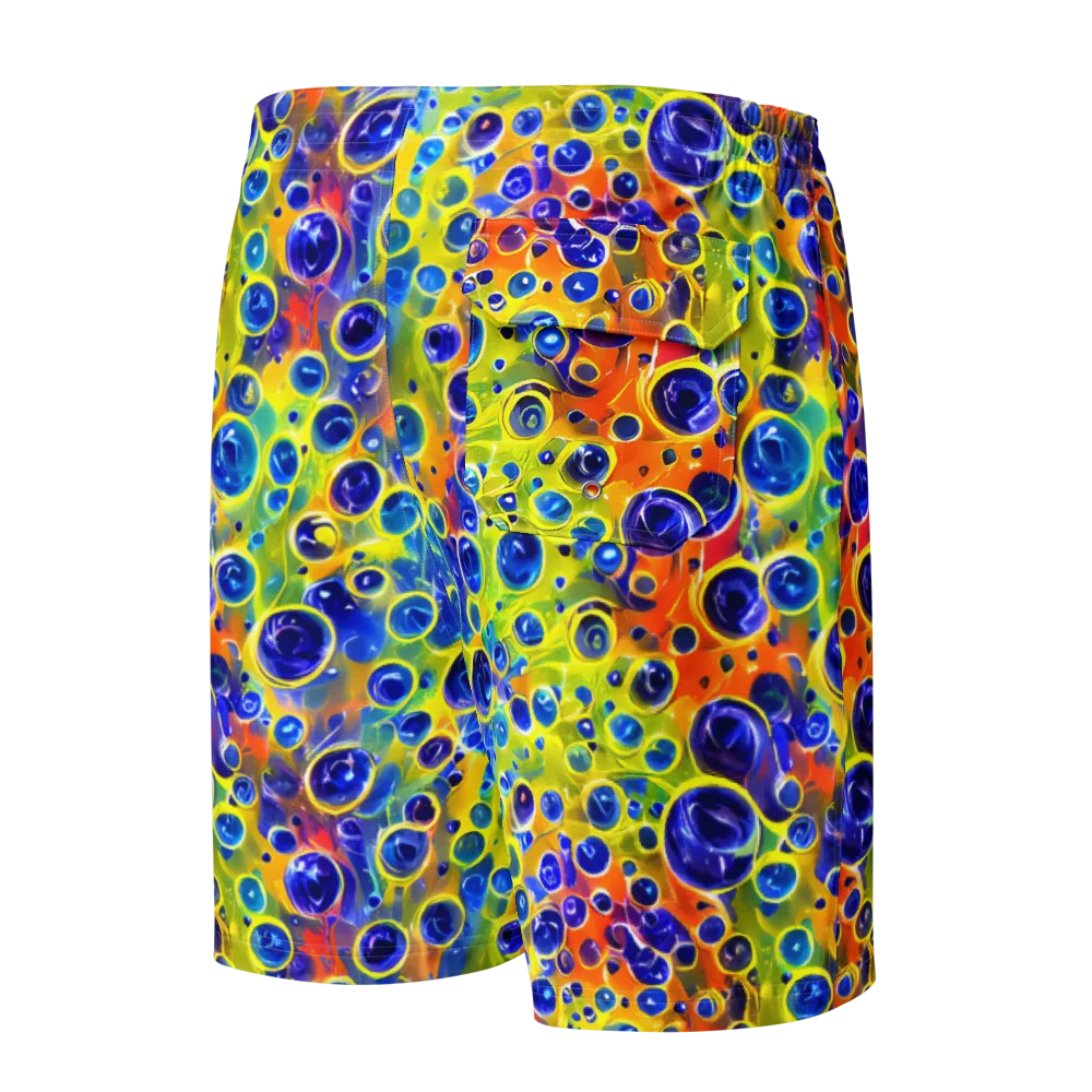 Electric Bubbles on Men's Board Shorts — Back