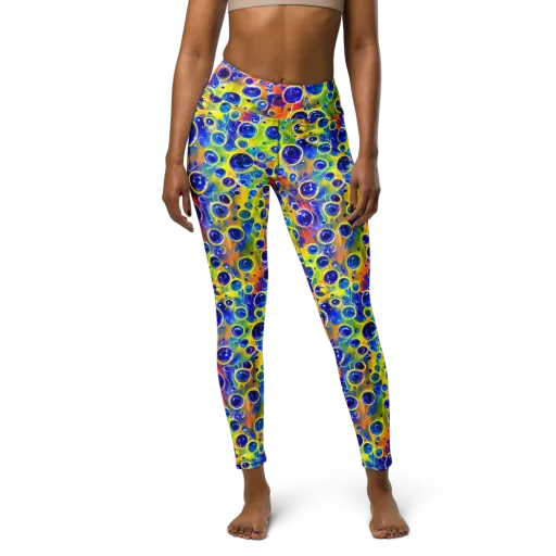 Electric Bubbles on a Yoga Leggings