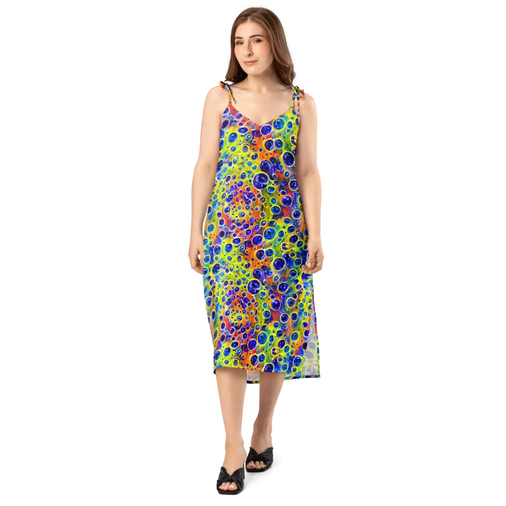 Electric Bubbles on Slip Dress — Front
