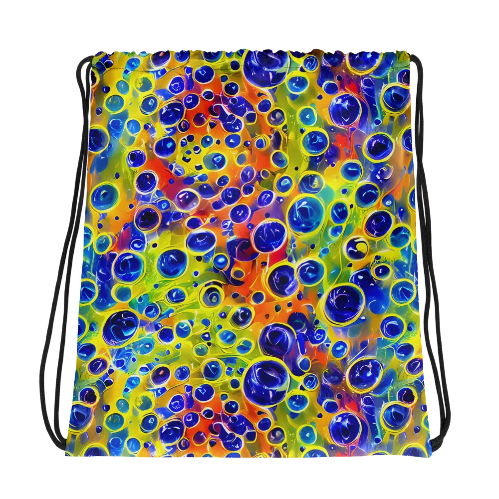 Electric Bubbles on Drawstring Bag — Photo
