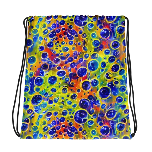 Electric Bubbles on a Drawstring Bag