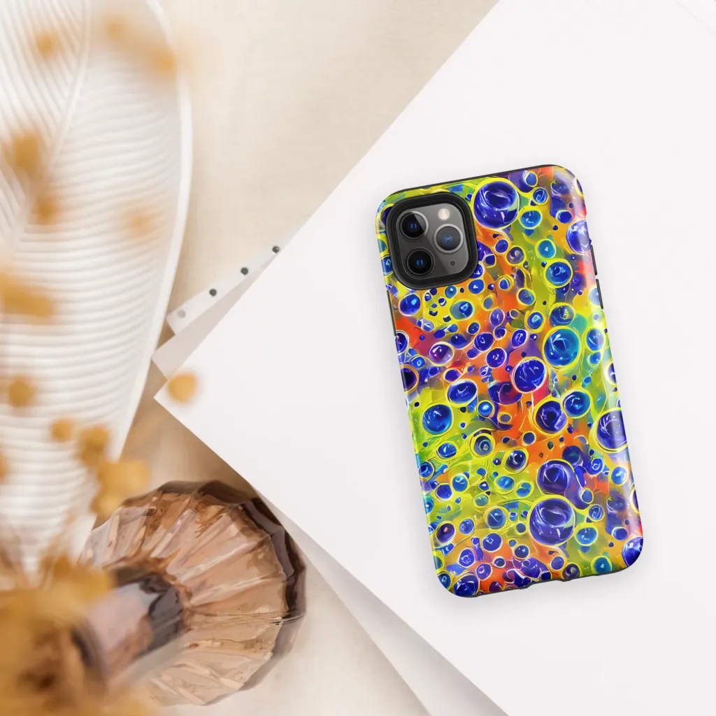 Electric Bubbles on Tough Case for iPhone® — Front