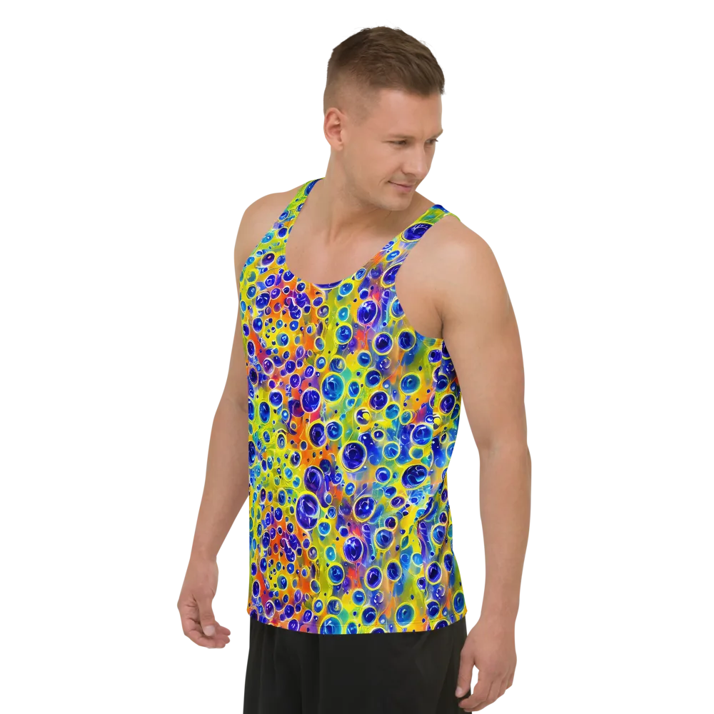 Electric Bubbles on Men's Tank Top — Left Front