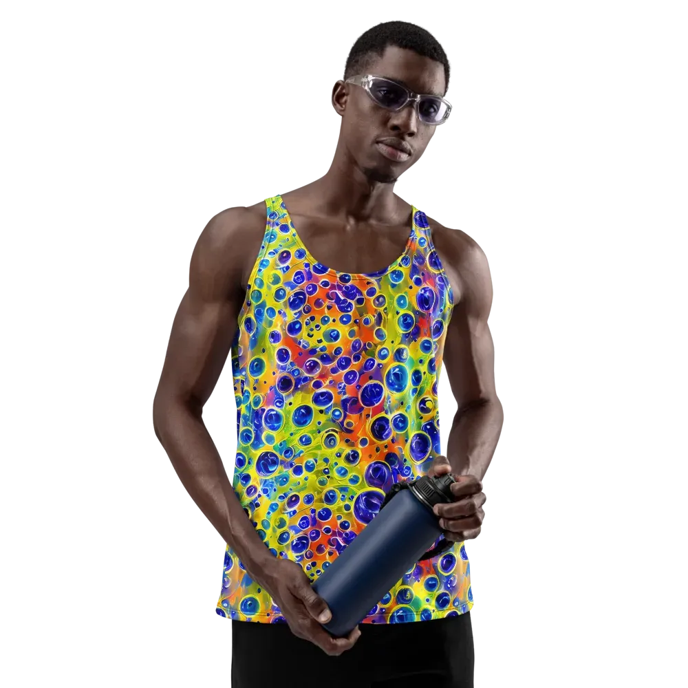 Electric Bubbles on Men's Tank Top — Front