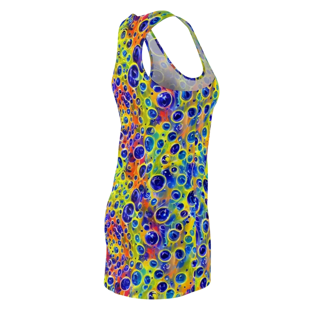 Electric Bubbles on Racerback Dress — Back Side