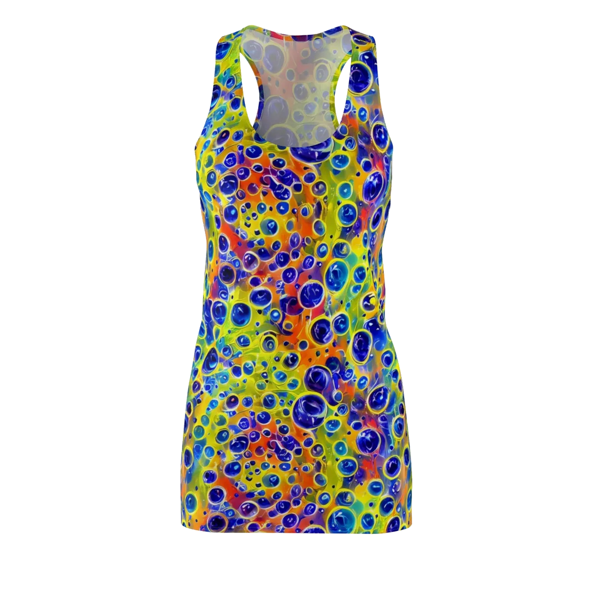 Electric Bubbles on Racerback Dress — Front