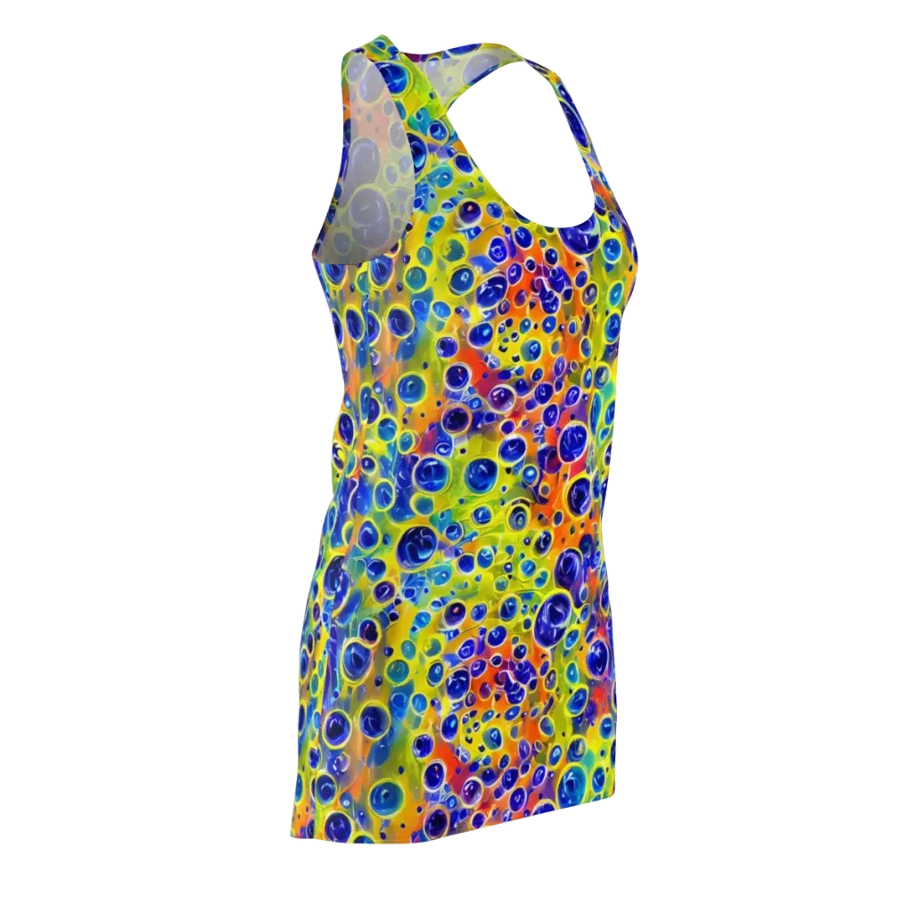 Electric Bubbles on Racerback Dress — Front Side