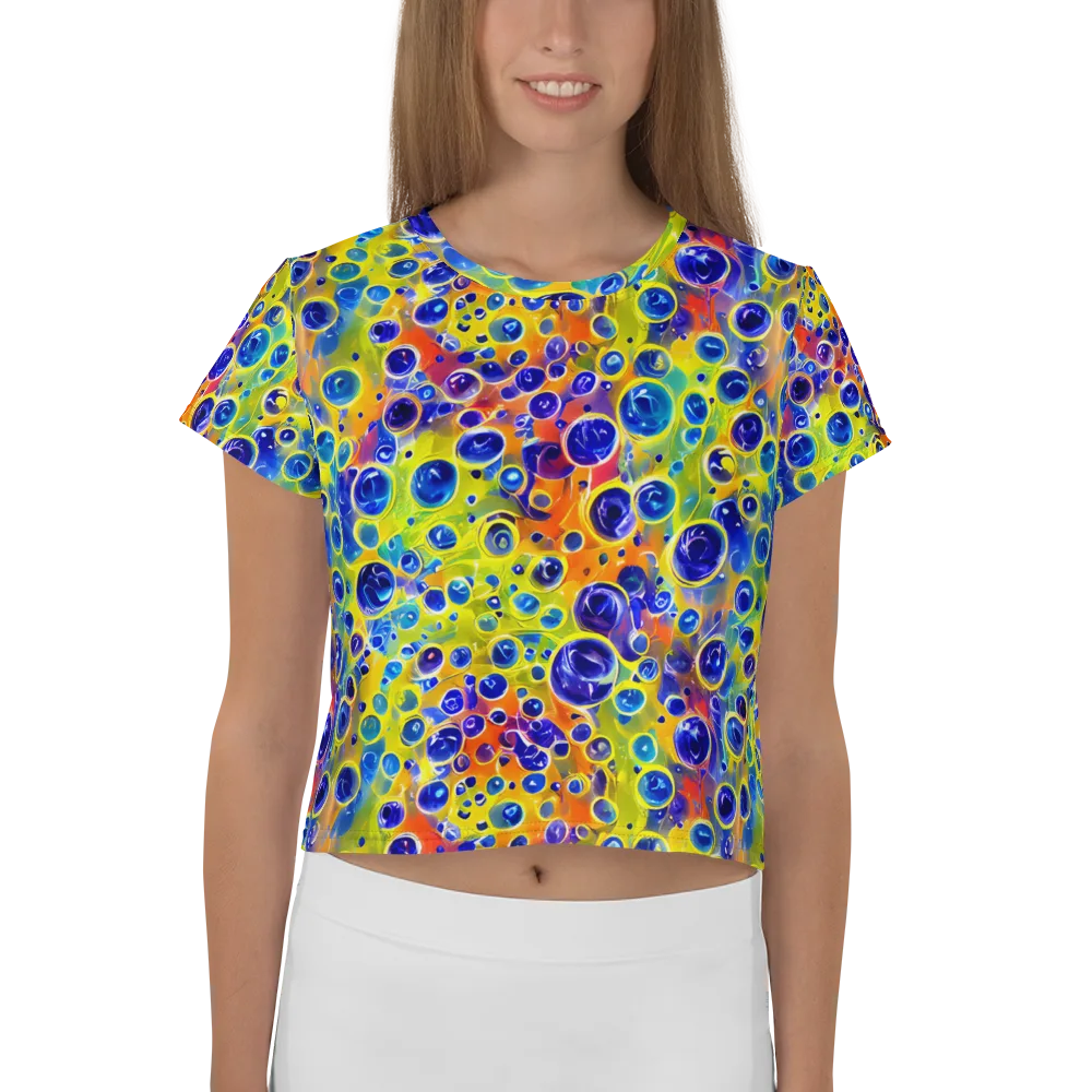 Electric Bubbles on Crop Tee — Front