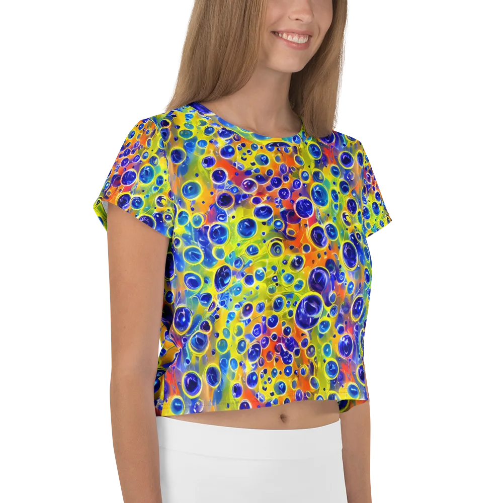 Electric Bubbles on Crop Tee — Right