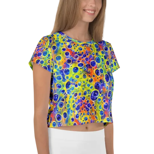 Electric Bubbles on a Crop Tee