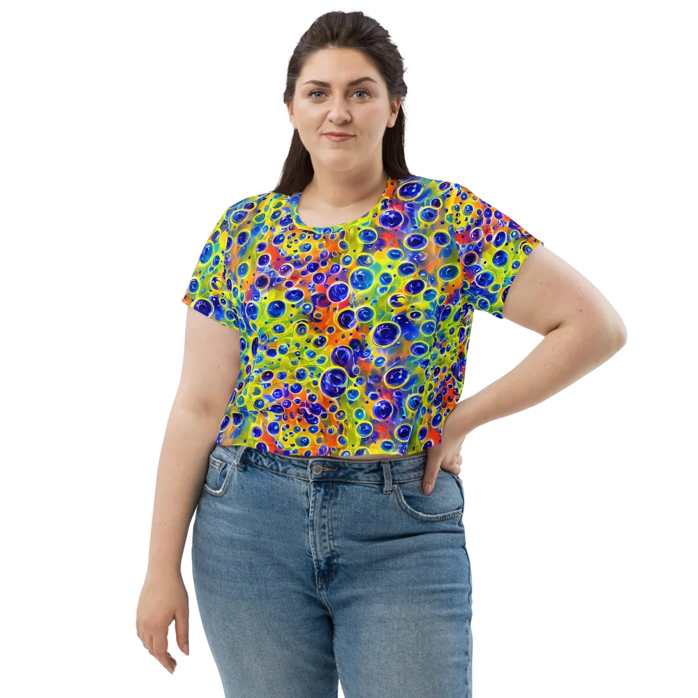 Electric Bubbles on Crop Tee — Front