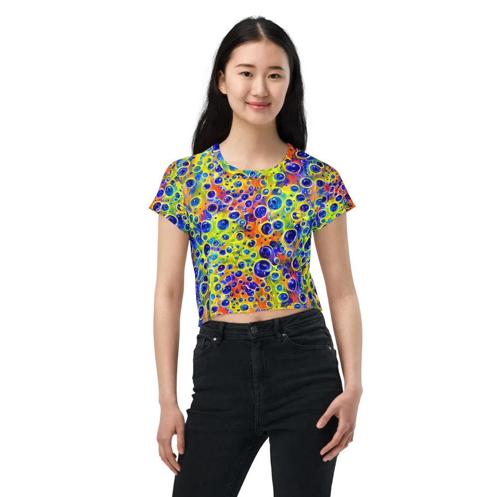 Electric Bubbles on Crop Tee — Front