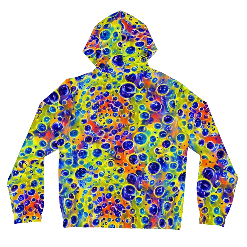Electric Bubbles on Women's Full-Zip Hoodie — Back