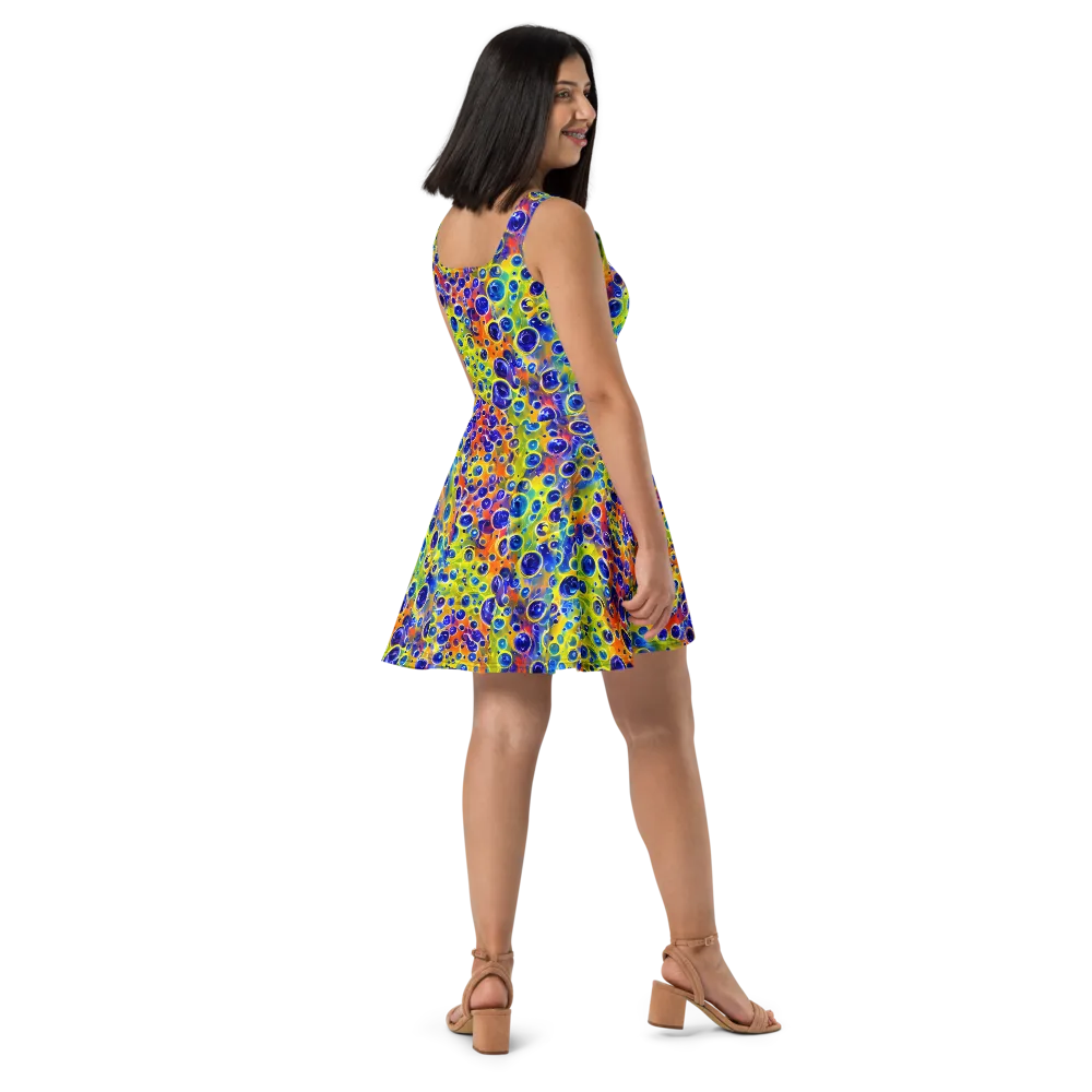 Electric Bubbles on Skater Dress — Right