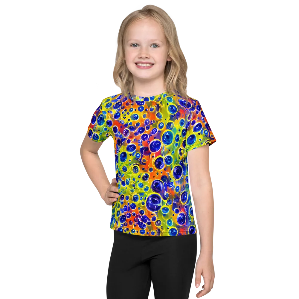 Electric Bubbles on Kids Crew Neck T-Shirt — Front