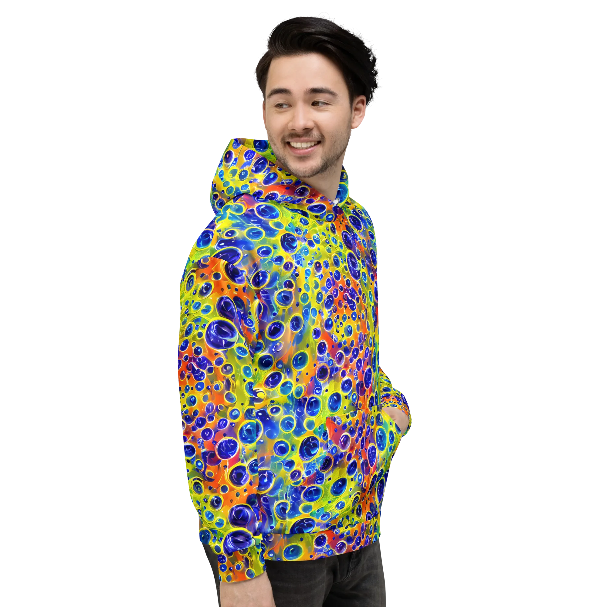 Electric Bubbles on Hoodie — Right