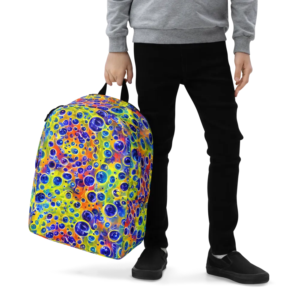 Electric Bubbles on Minimalist Backpack — Zoomed-in