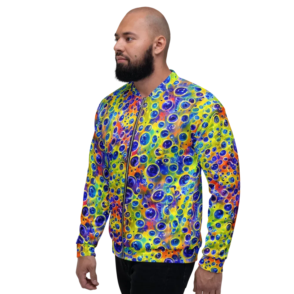 Electric Bubbles on Bomber Jacket — Left