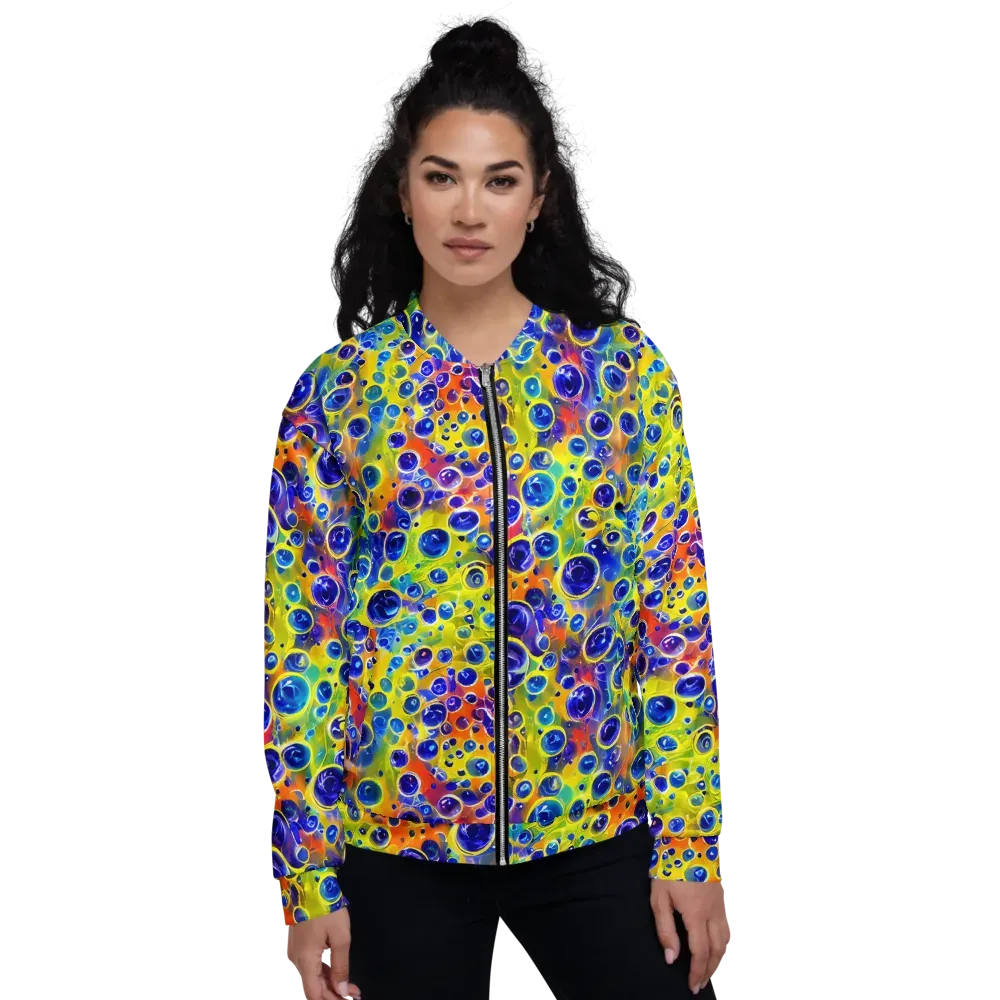 Electric Bubbles on Bomber Jacket — Front
